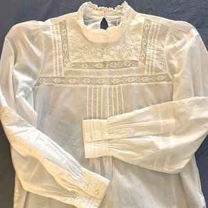 NWT Gap White Lacy Cotton Blouse